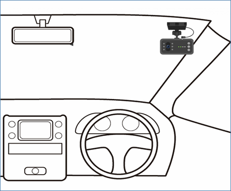 ドライブレコーダーの取付け位置を決める